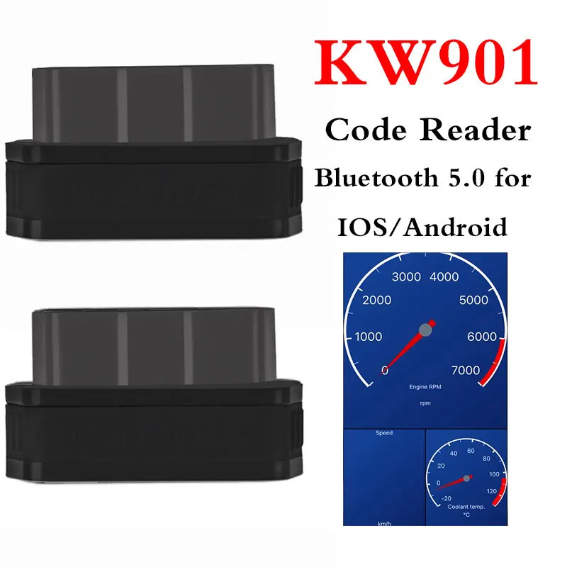 Konnwei Bluetooth 5.0 ELM327 V1.5 OBD2 KW901 Auto Scanner ELM 327 V1 5 OBDII Car Diagnostic Tools OBD 2 Code Reader