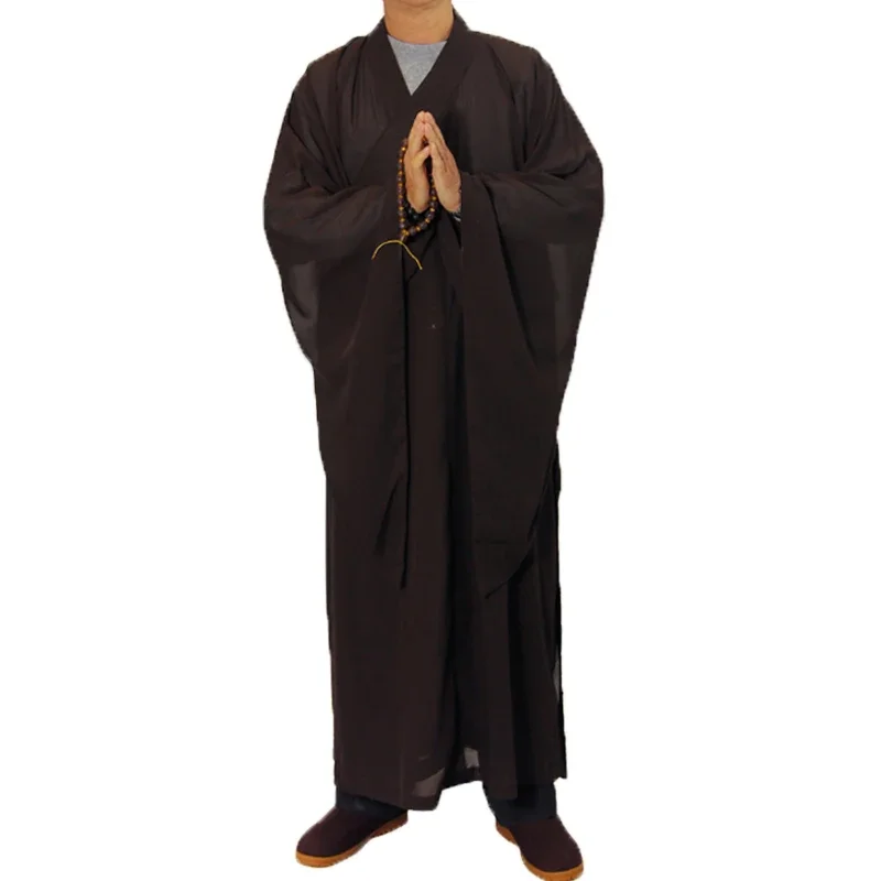 5 Colors Zen Buddhist Robe Lay Monk Meditation Gown Monk Training Uniform Suit Lay Buddhist Clothes Set