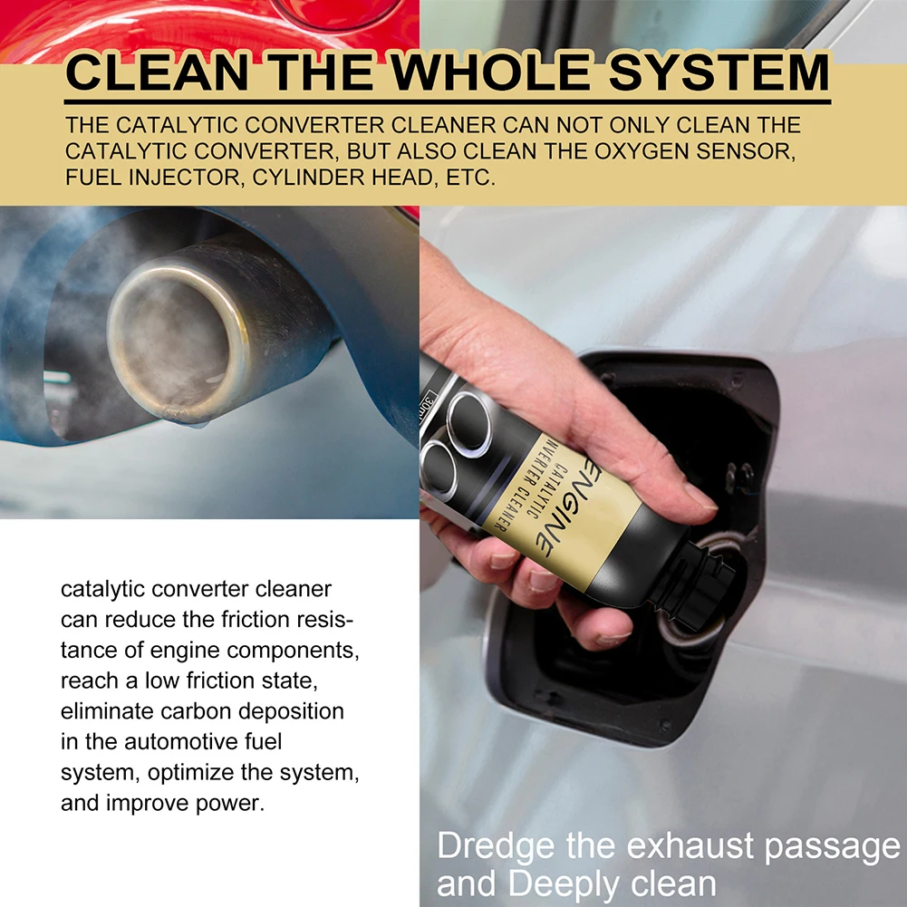 Car Vehicle Catalytic Converter Cleaning Carbon Removal Exhaust Engine Cleaner For Gasolines Flex Fuels Vehicles Parts