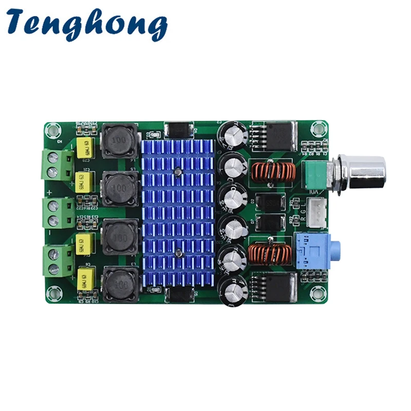 Tenghong TPA3116D2 12V 100W Digital Amplifier Board Audio Amp Auto Boost Distortion Free Battery Power Car Outdoor Sound System