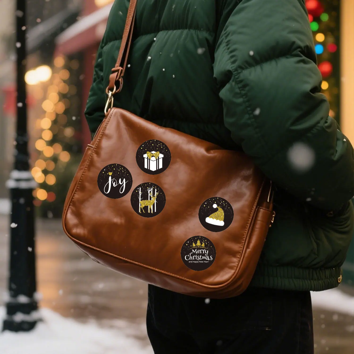 Christmas Tree Stickers Snowflake Seal Stickers For Envelopes Gift Sealing Packaging