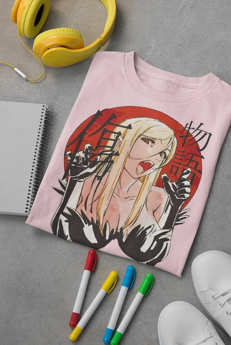 Vampire Waifu Unisex Graphic Tee, Waifu Shirt, Kawaii Tee, Anime Girl Shirt, Devil Girl, Cat Girl, UwU Girl