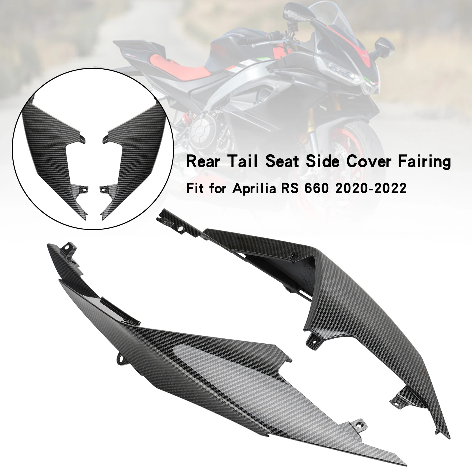 Topteng Carbon ABS Rear Tail Seat Side Cover Fairing For Aprilia RS 660 2020 2021 2022