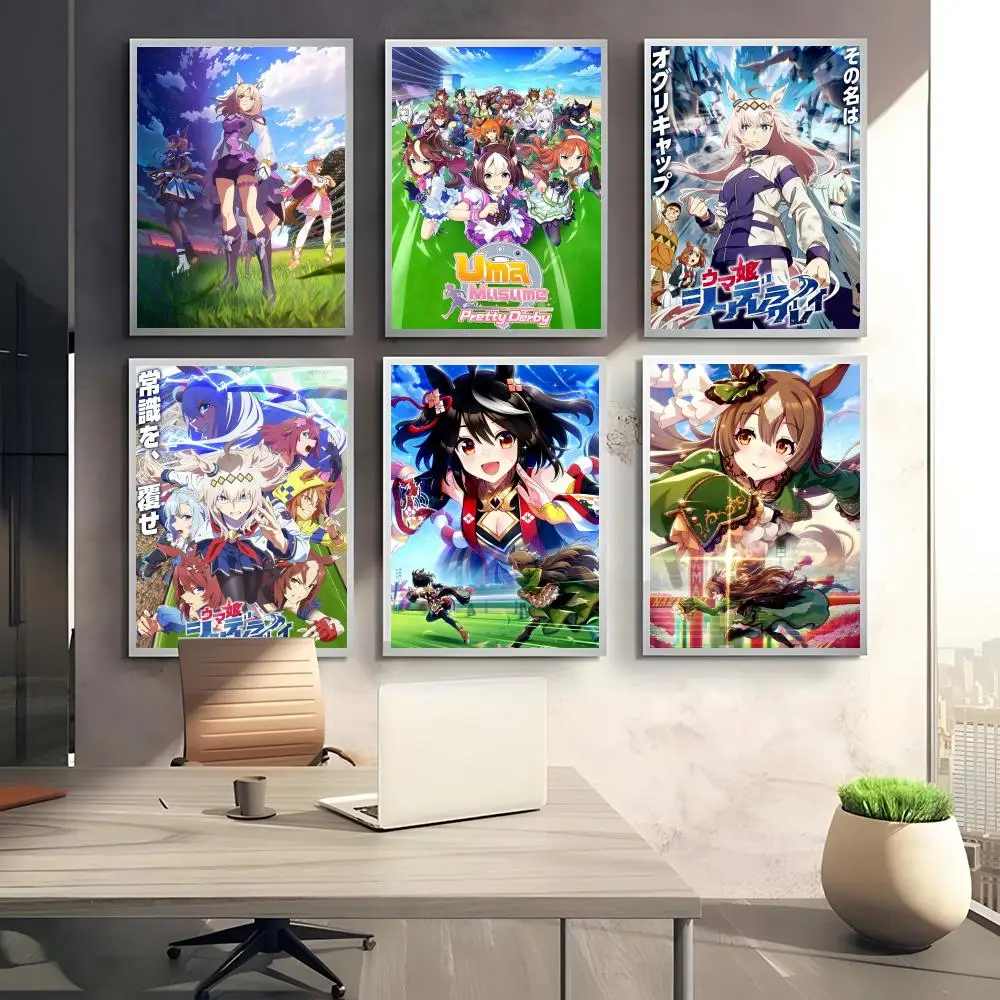 Anime P-Pretty Derby Poster Perfect Sticker Self Adhesive Art Designed for Home Dining Office Spaces