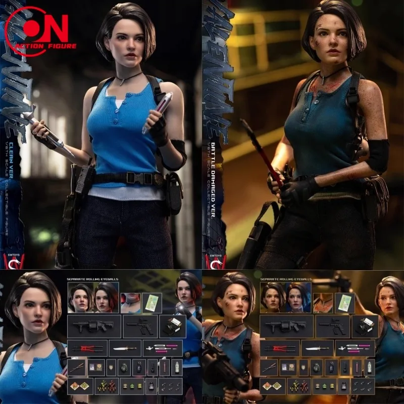 

SWTOYS FS072 FS073 1/6 Female Normal Damaged Action Figure with Movable Eyes Head Sculpt 12'' Soldier Figurine Model Toy