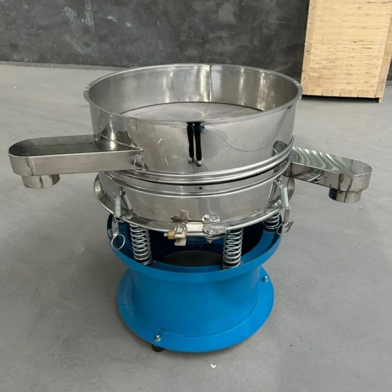 Light electric automatic vibrating screen Flour vibrating screen Feed granular powder Oily material separation and screening