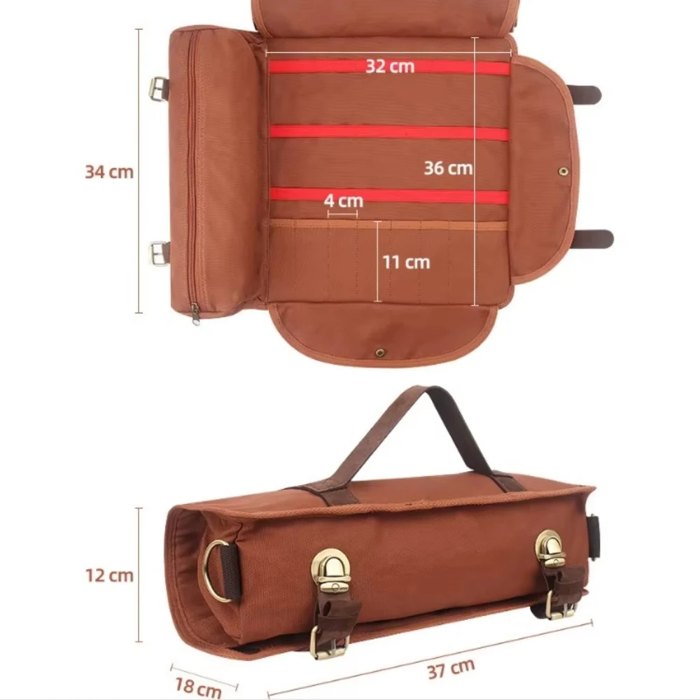 2024 New Professional Bartender Travel Bag Portable Bar Canvas Tool Bag Cocktail Shaker Wine Set Storage Bag Without Tools