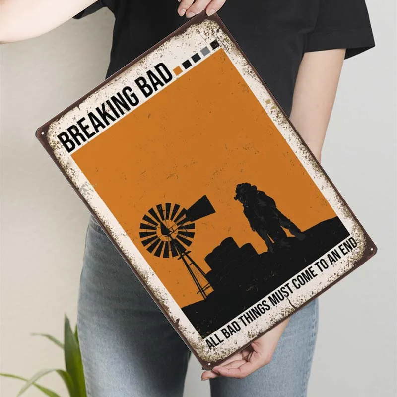 Tin Plaques Custom House Decor Breaking Bad Poster Wall Decoration Retro Metal Signs for Wall Decoration Vintage Coffee Bar Room