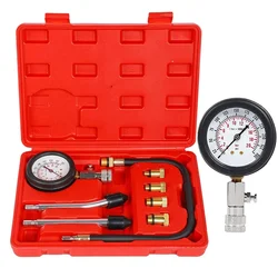 Automotive Engine Compression Tester Tools Kit for Motorcycle Car Truck Engine Cylinder Gauge Fuel Pressure Tester Kit 0-300 PSI