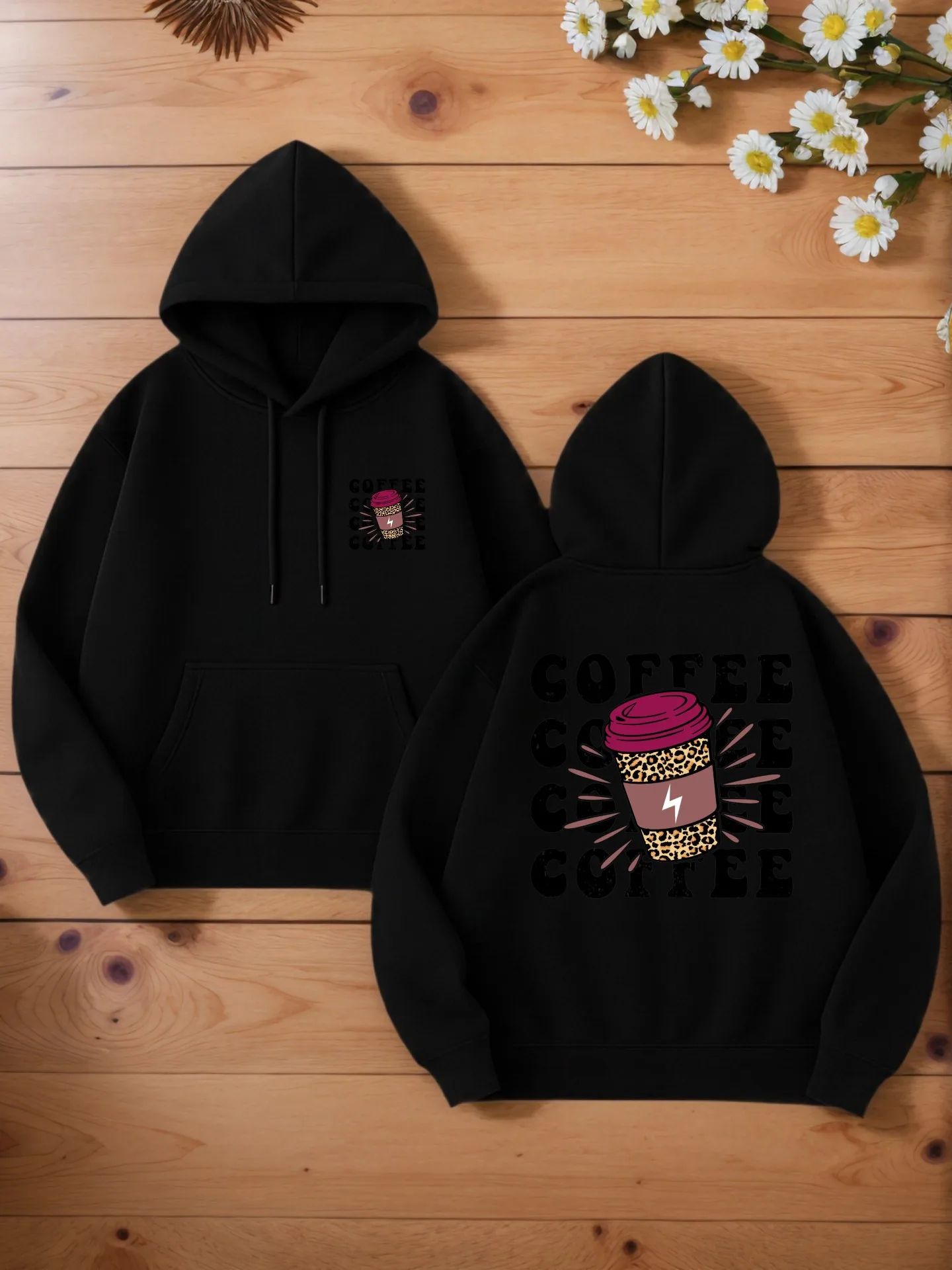 

Мужская толстовка с рисунком, кофе — тематический буквенный принт, повседневный стиль, мягкая ткань, для повседневной носки, для молодых мужчин