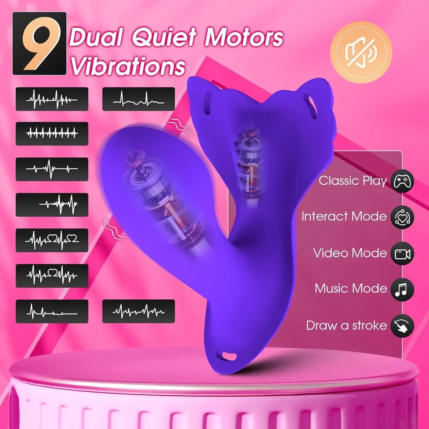 Wearable Panty Vibrator for Women Female Vaginal G Spot Massage Adult Sex Toy Penis Ring Clitoral Stimulator Couple for Couples view 2