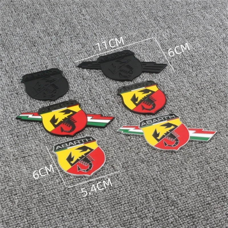 Carro 3d metal adesivo emblema emblema decalques acessórios para fiat abarth 500 tipo fr punto ducato stilo pilo bravo poco viaggio