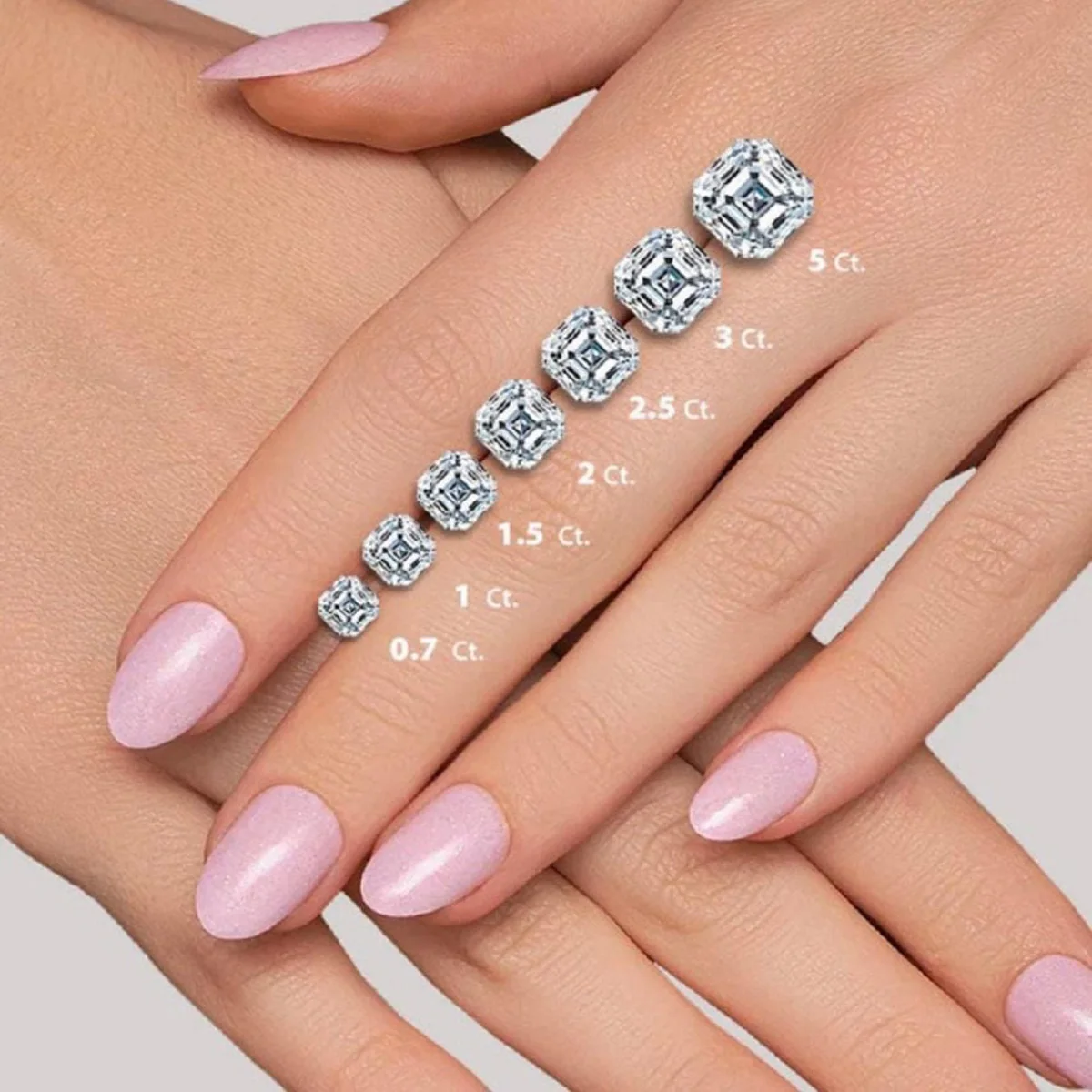 0.5-6.0ct IGI معتمد Asscher Cut Lab خلق الماس DE HPHT/CVD مختبر نمت الماس للمجوهرات المصنوعة #3