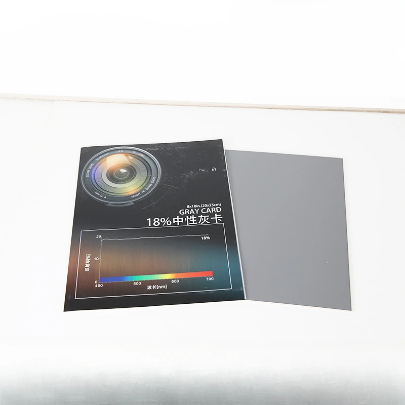 18% neutral gray card camera camera white balance correction color card exposure color saturation uniformity test