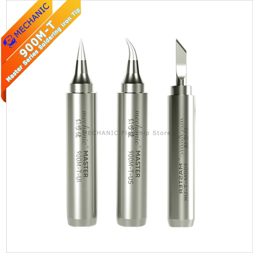 

Soldering Iron Tip MECHANIC MASTER 900M-T Welding Tips Straight Curved Tip Knife Type Lead-Free For 936 Motherboard Repair Tool