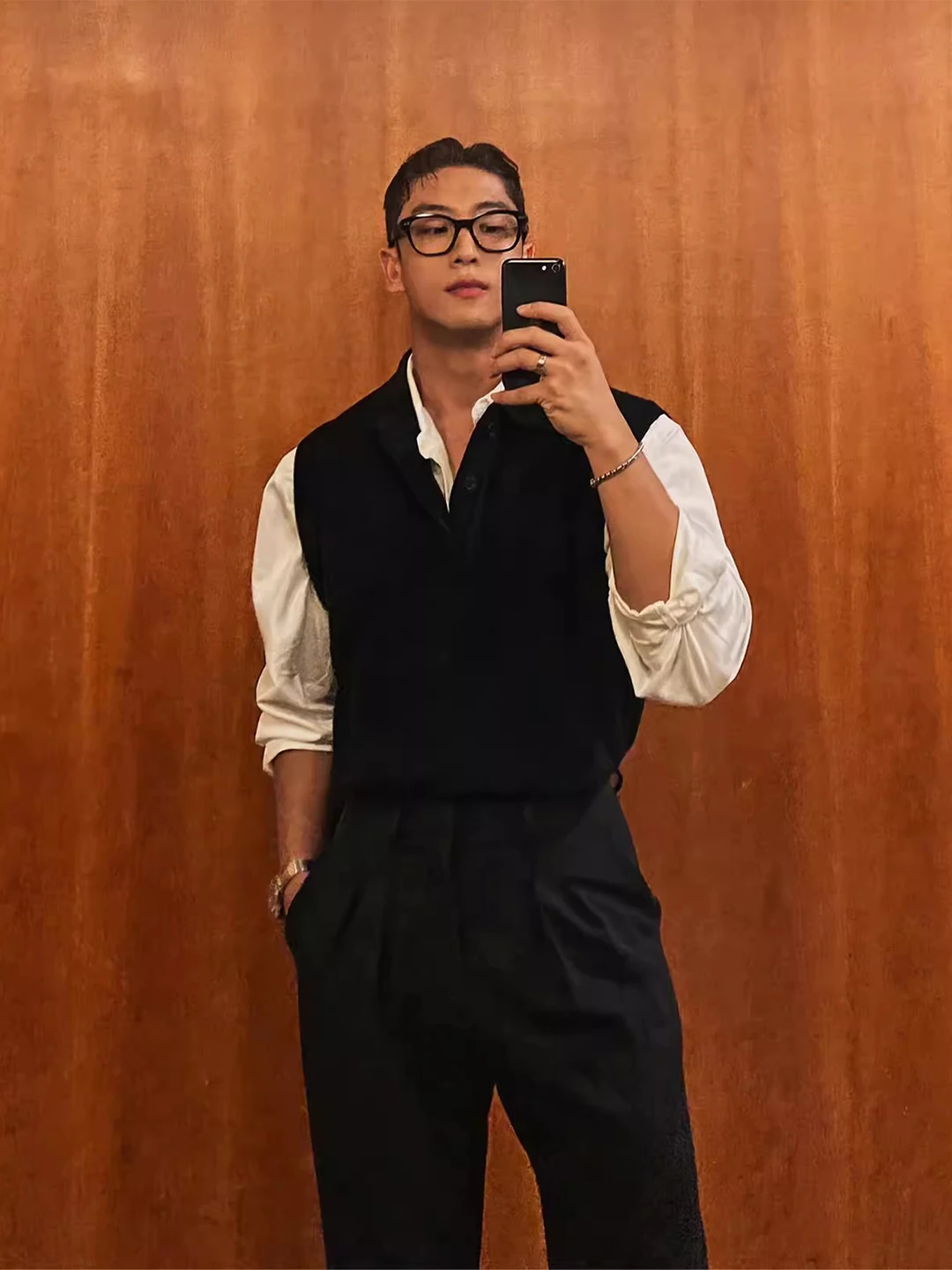 

Вязаный свитер с воротником, жилет, мужской повседневный роскошный деловой жилет на весну и осень Faion Ci Sle, длинное волокно из полиэстера