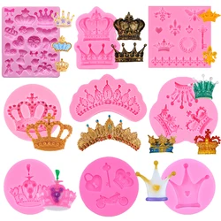 Crown Silicone Resin Mold 3D Crown Cake Decorating Fondant Chocolate Candy Sugarcraft Cupcake Topper Biscuit Pastry Baking Mold