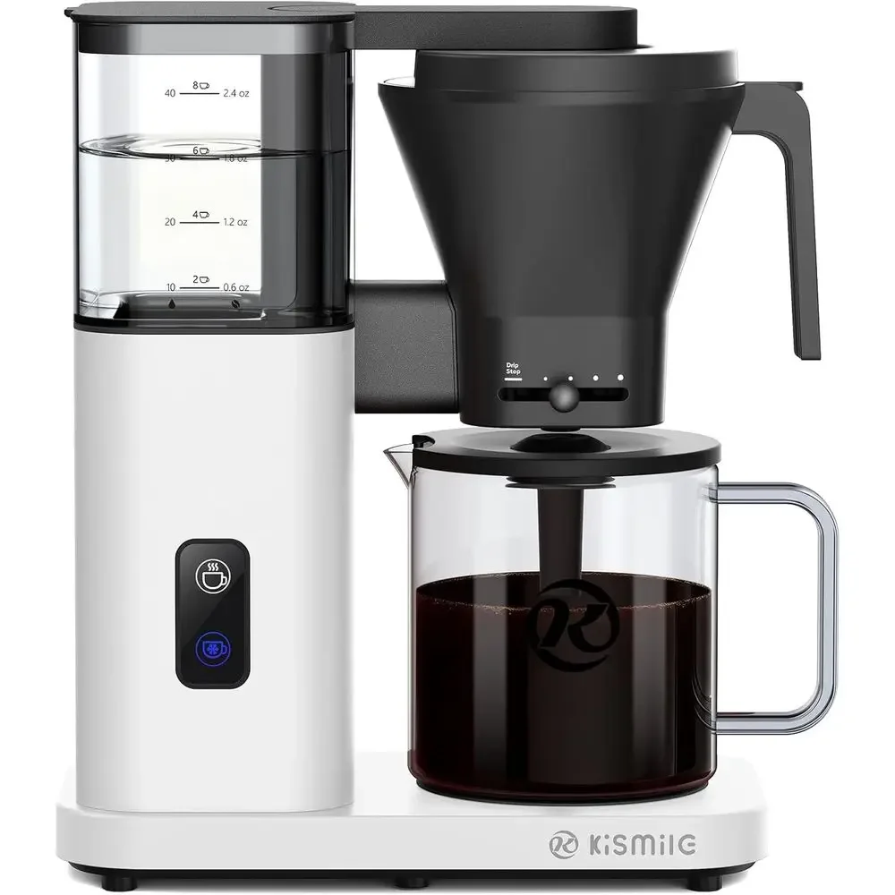 

8-Cup Drip Coee Maker,SCA-Certiied,RaHeating System or Seconds Brewing,Automatic Pour Over Coee hine,Detachable Water Tank,Deep