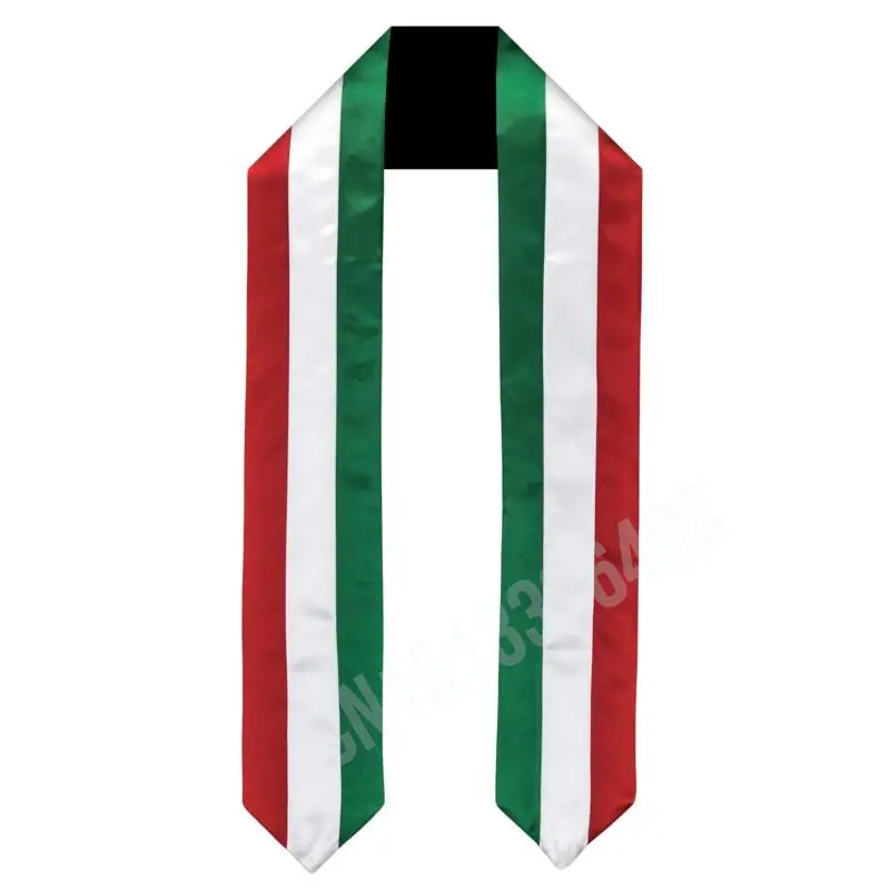 

Italy Flag Scarf Top Print Graduation Sash Stole International Study Abroad Adult Unisex Party Accessory