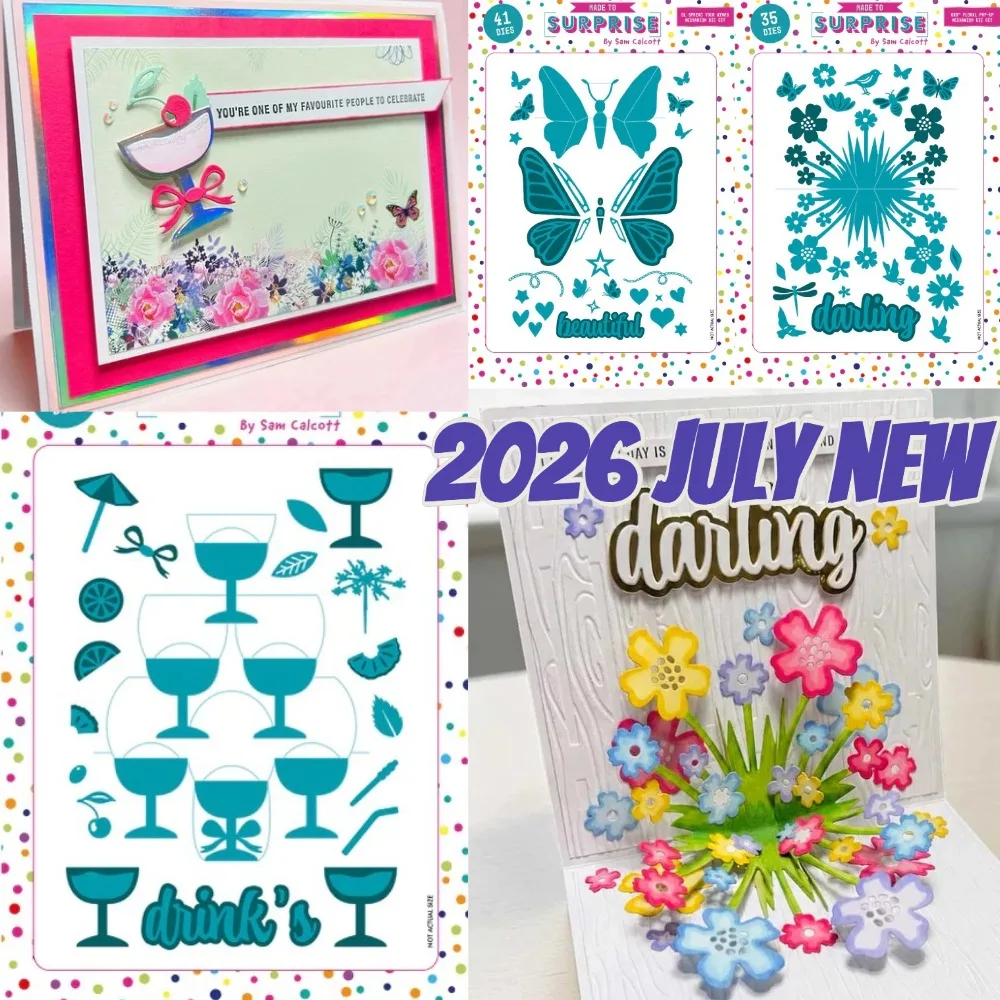 Garland Stamps 2026 Neue Metall-Stanzformen für DIY Scrapbooking, Basteln, Fotoalbum-Vorlage, handgefertigte Dekoration