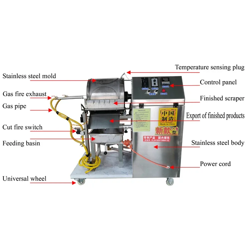 آلة كعكة البط المشوي التلقائي آلة السبرينغ رول الجلد الكعكات لوتس ليف ألف طبقة كعكة الحرير دمية الجلد كريب آلة