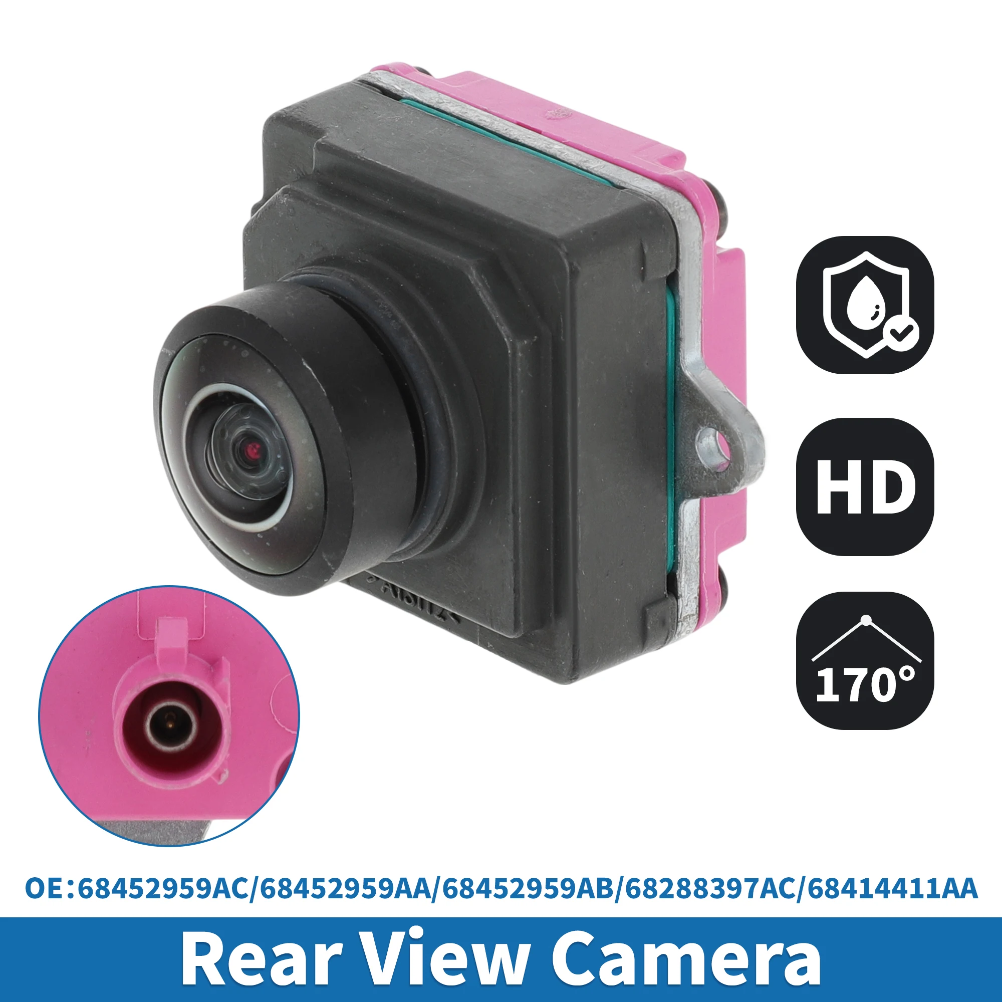 UXCELL Rear View Camera for Jeep Wrangler Park Assist Backup Reverse Camera Replace No.68452959AC