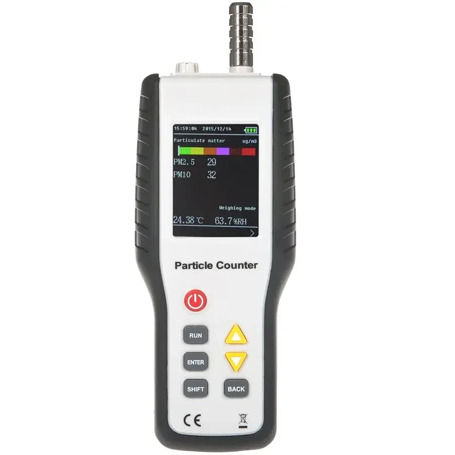 

Six-channel Particle Size 0.3, 0.5, 1.0, PM2.5 PM10 Detector Dust Particle Counter Free Workshop Air Quality Particulate Monitor