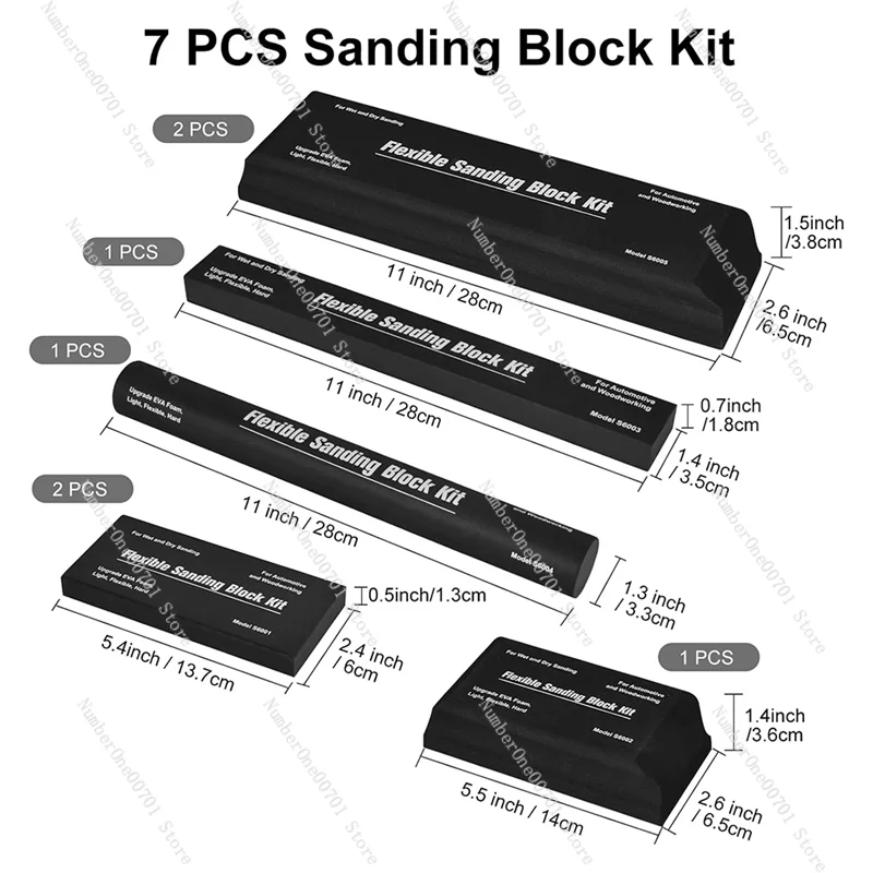 Auto Body Sanding Block Kit Automotive Sanding Blocks Flexible  Foam Wet Or Dry Sanding Blocks Set