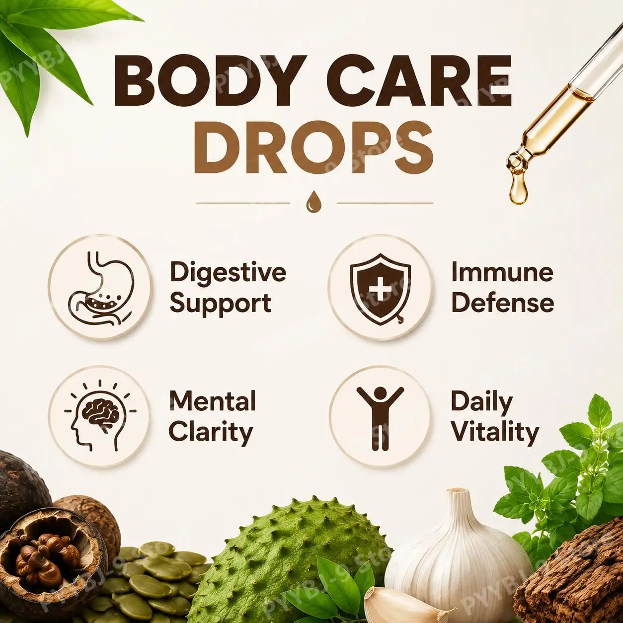 Black Walnut Hull Extract Drops for Digestive Support, Helps Reduce Post-Meal Bloating, Multi-Herbal Daily Formula 60 ML