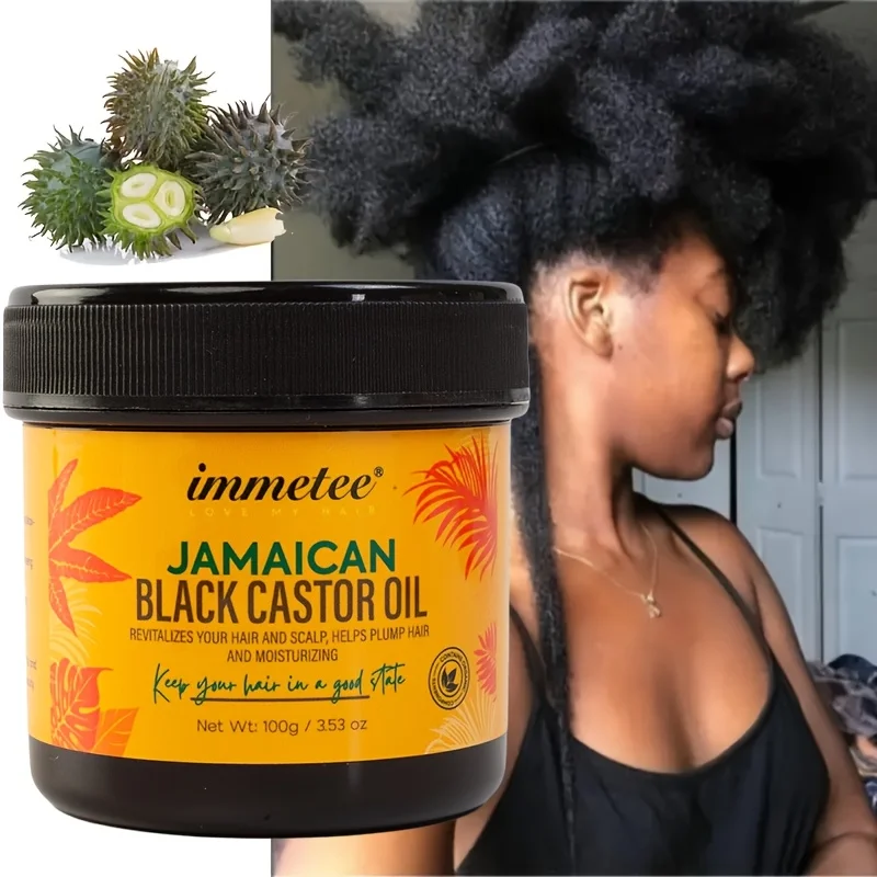 Black Castor Oil Pure Cold-Pressed for Hair Growth, Skin Moisturizing and Scalp Health - Promoting Thick Hair
