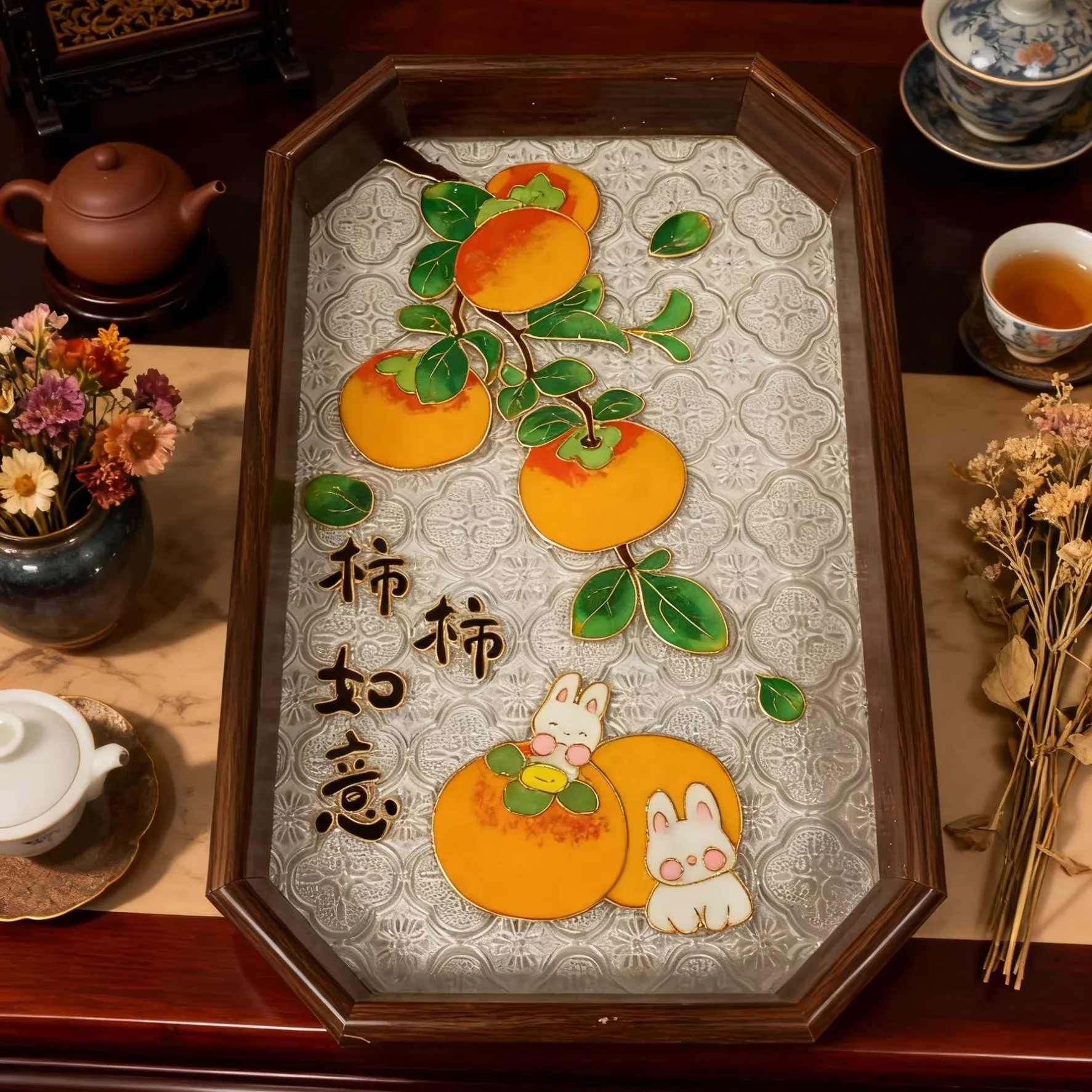 

Набор для творчества: Эмалевая роспись своими руками, 2026 год. Декоративный поднос для чая ручной работы в стиле JingTaiBlue. Традиционный, современный, простой дизайн.