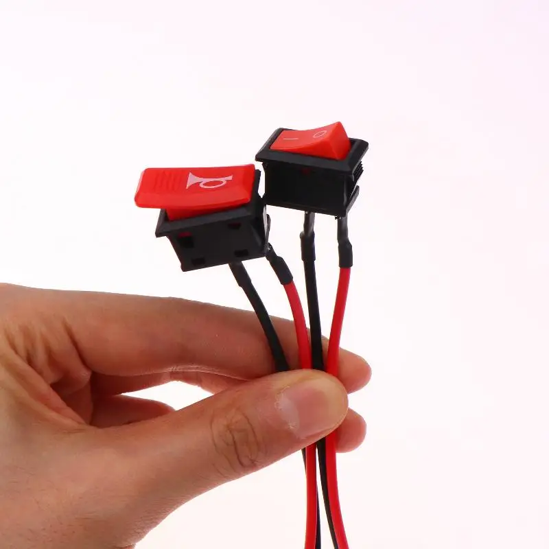 

5 шт. мини-кулисный переключатель 24 В ВКЛ-ВЫКЛ с проводом 3А тумблер