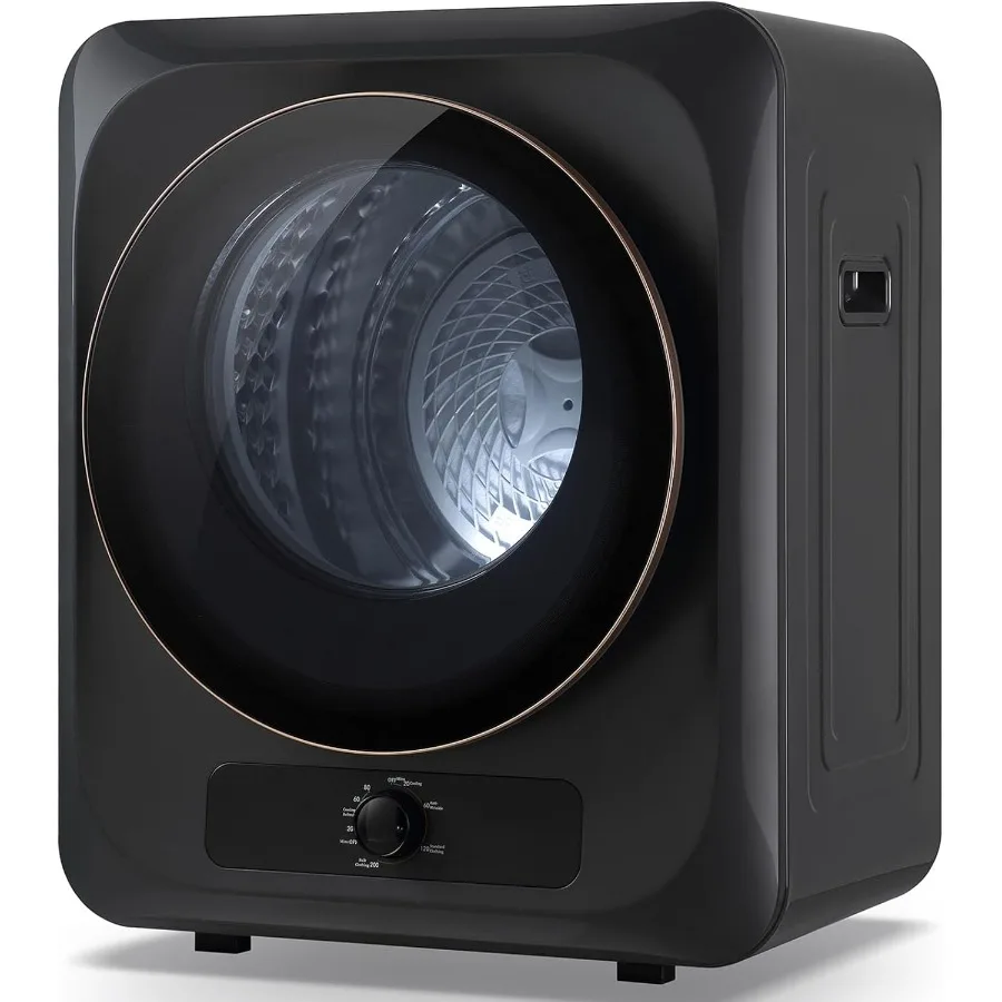 

1.5 Cu.Ft Compact Portable Clothes Dryer with 850W Front Load Electric Motor and Stainless Steel Drum Simple Control Knob for E