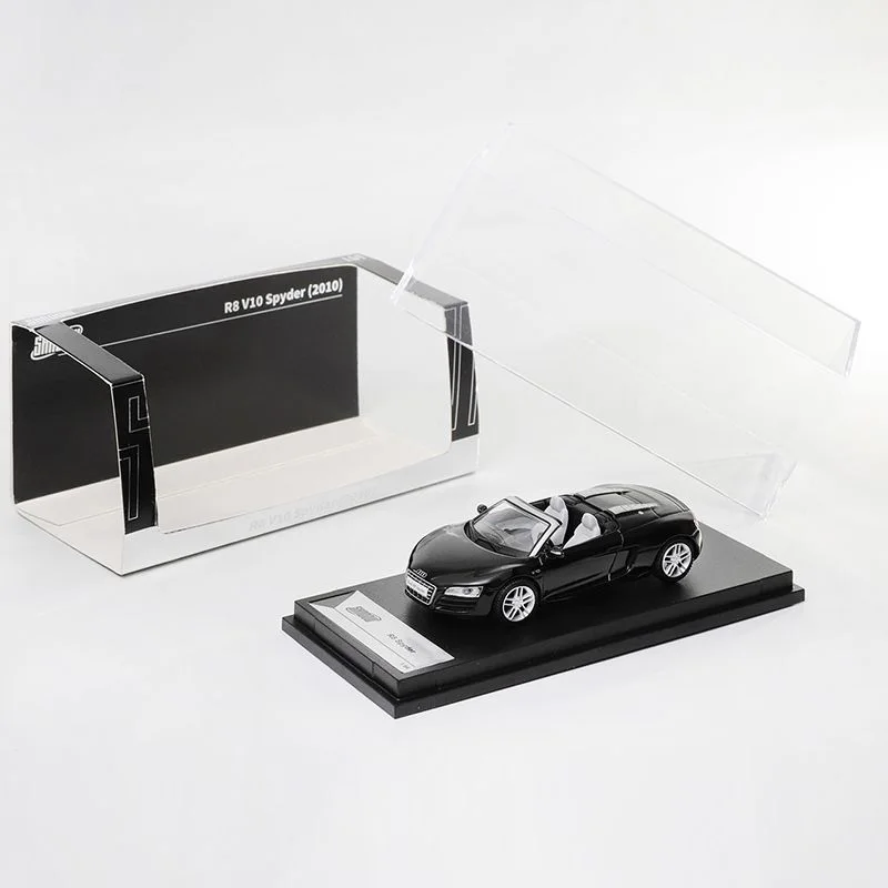 Shadow escala 1:64 r8 v10 spyder conversível carro esportivo simulação liga modelo de carro exibição estática brinquedo colecionável presente lembrança