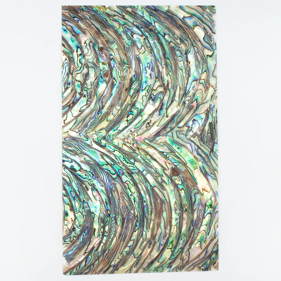 24cm x 14cm Natural Abalone Shell Inlay Veneer Mother of Pearl Laminate Sheet DIY Home Decoration Materials and Crafts Carved