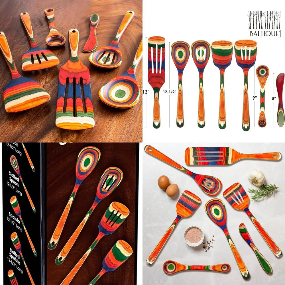 

7-Piece Nonstick Safe Cooking Tool Set by Baltique Marrakesh Collection