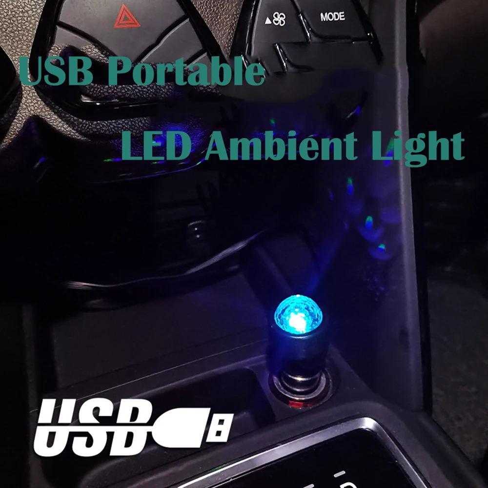 Mini lumière de scène à LED, 1/3/8 pièces, boule magique DJ, lumières de scène colorées, USB, Portable, lampe d'ambiance Disco pour décoration intérieure de voiture