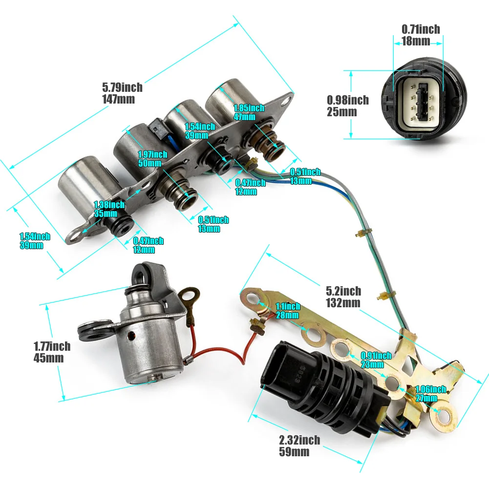 Solenoid Kit Pack RE4F04B RE4F03B 31940-85X01 For Nissan Maxima Sentra Altima 00-on  31940-85X0B D83420BA 83420BA 63954