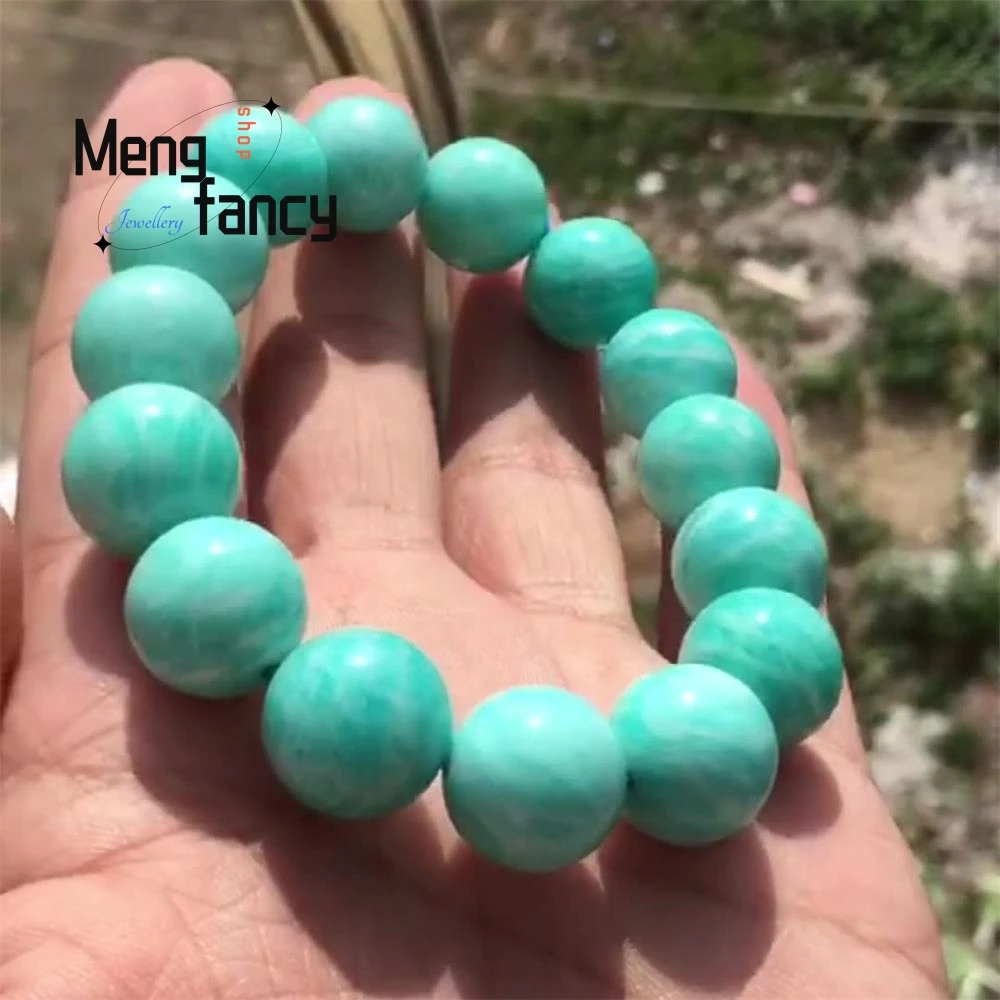 

Natural Celestite Mozambique Round Beads Bracelet Simple Elegant High-grade Luxury Fashion Jewelry Popular Couple Holiday Gifts