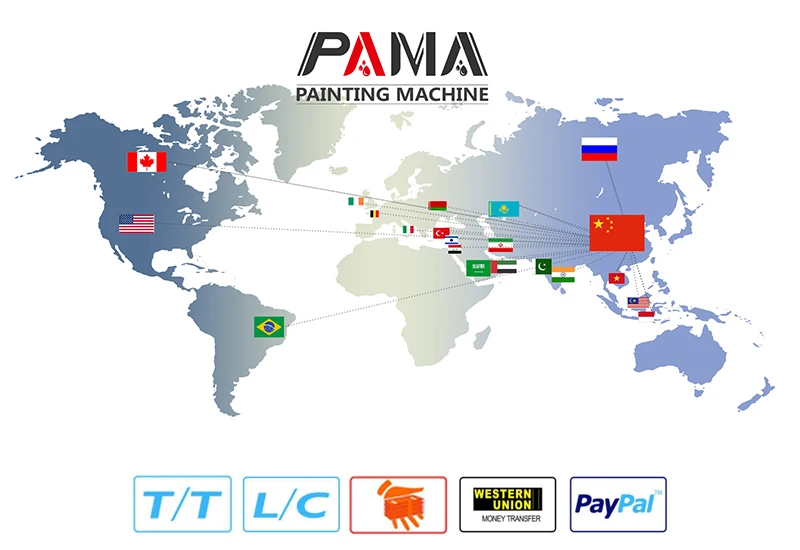Macchina automatica a spruzzo lineare a 5 assi per verniciatura su due lati per la linea di produzione di verniciatura