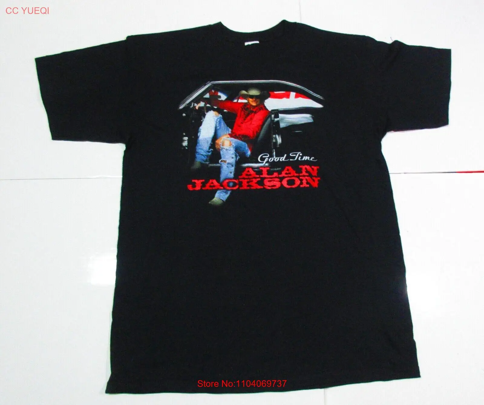 Alan Jackson Good Time 2009 Tour Black Men's T-Shirt Size XL