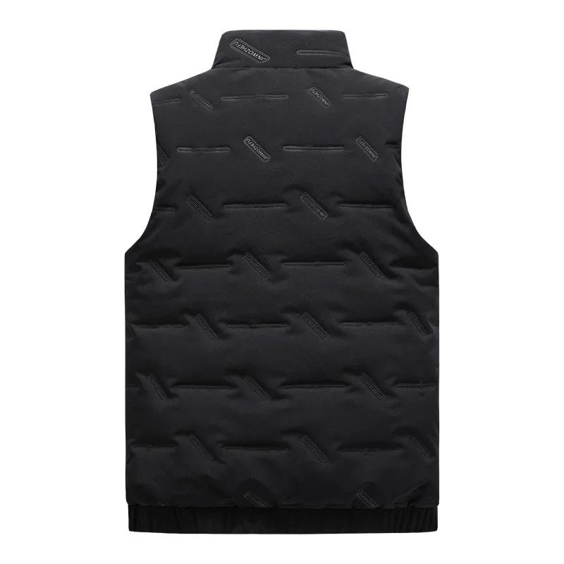 Padded Vest Men\'s Winter New Men Down Cotton Vest Warm Canvas Horse Jacket Youth Sleeveless Athletic Big Size Men\'s Clothing 6XL