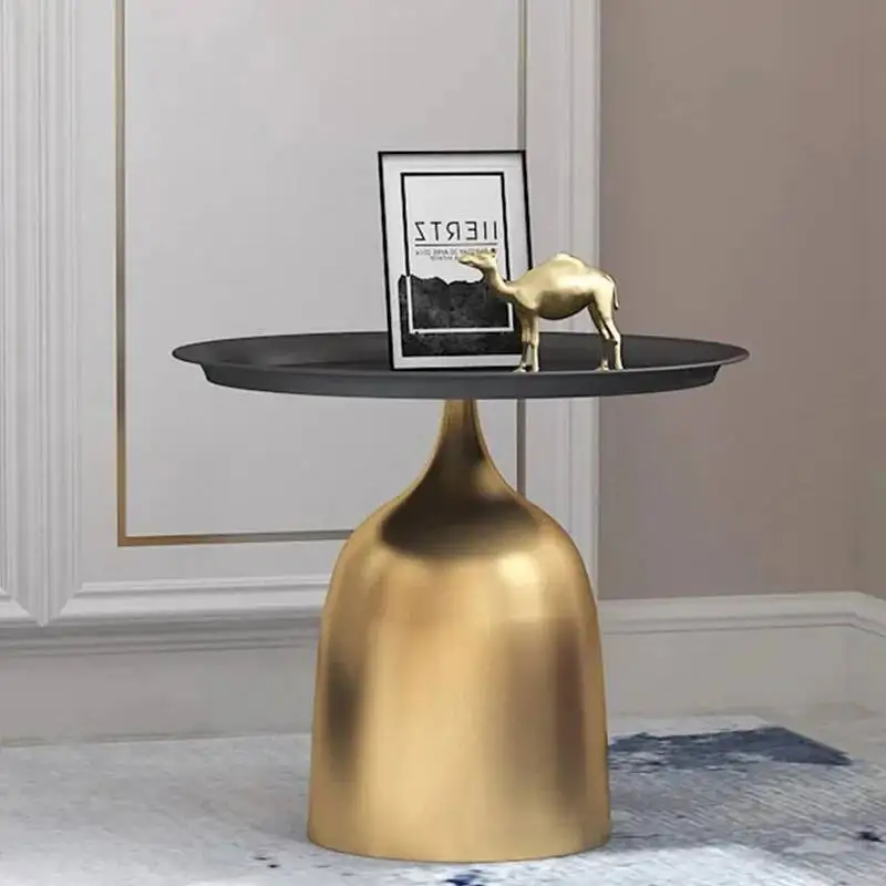 Nordic Coffee Table Modern Small Round Tray Luxury Cover Legs Metal Side Coffee Table Corner Mesa De Canto Para Sala Furnitures
