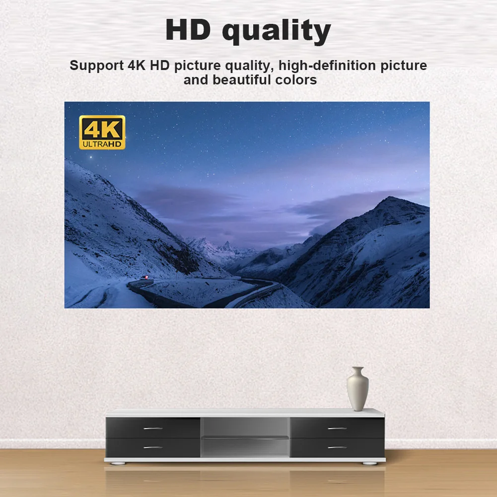 

High definition 4K anti light simple projection screen without punching wall hanging screen, living room bedroom 30-133 inches