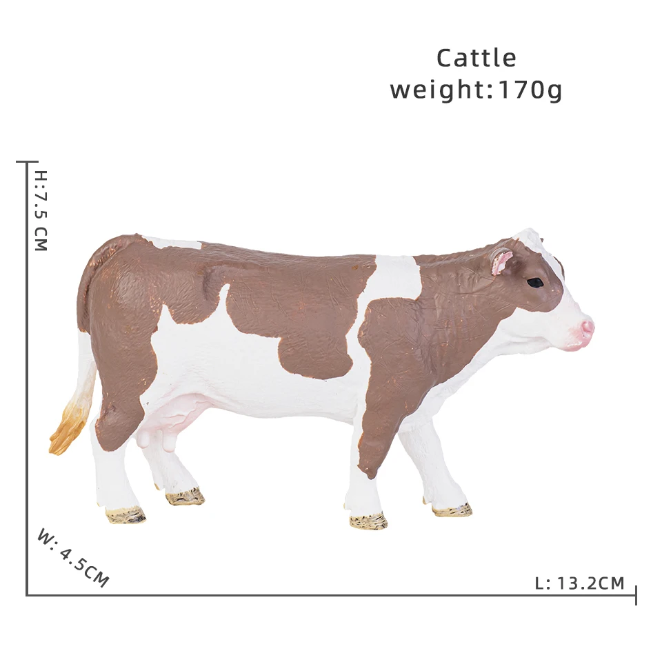 Nutztiere Milch Kuh Geflügel Rinder Kalb Stier Bison Ox Action figuren Sammlung PVC frühen pädagogischen Spielzeug Kinder Geschenk – Detail 18