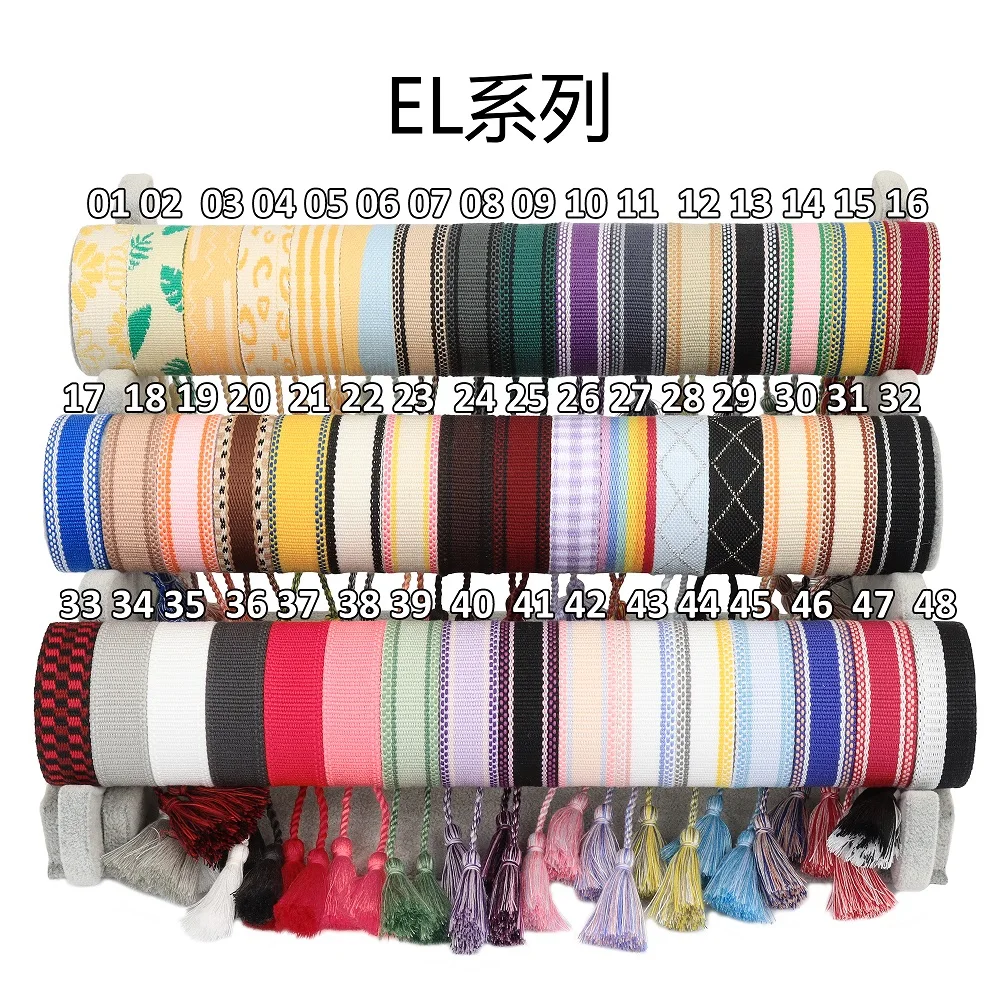 Customization Woven Bracelets Stackable Wrap Fabric Bracelets Unisex