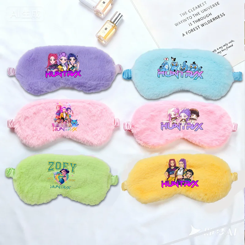 KPop شيطان الصيادين النوم قناع عين الكرتون أنيمي بنين بنات لطيف أقنعة النوم السفر المنزل عيون الاسترخاء قناع اييشادي هدايا الحفلات