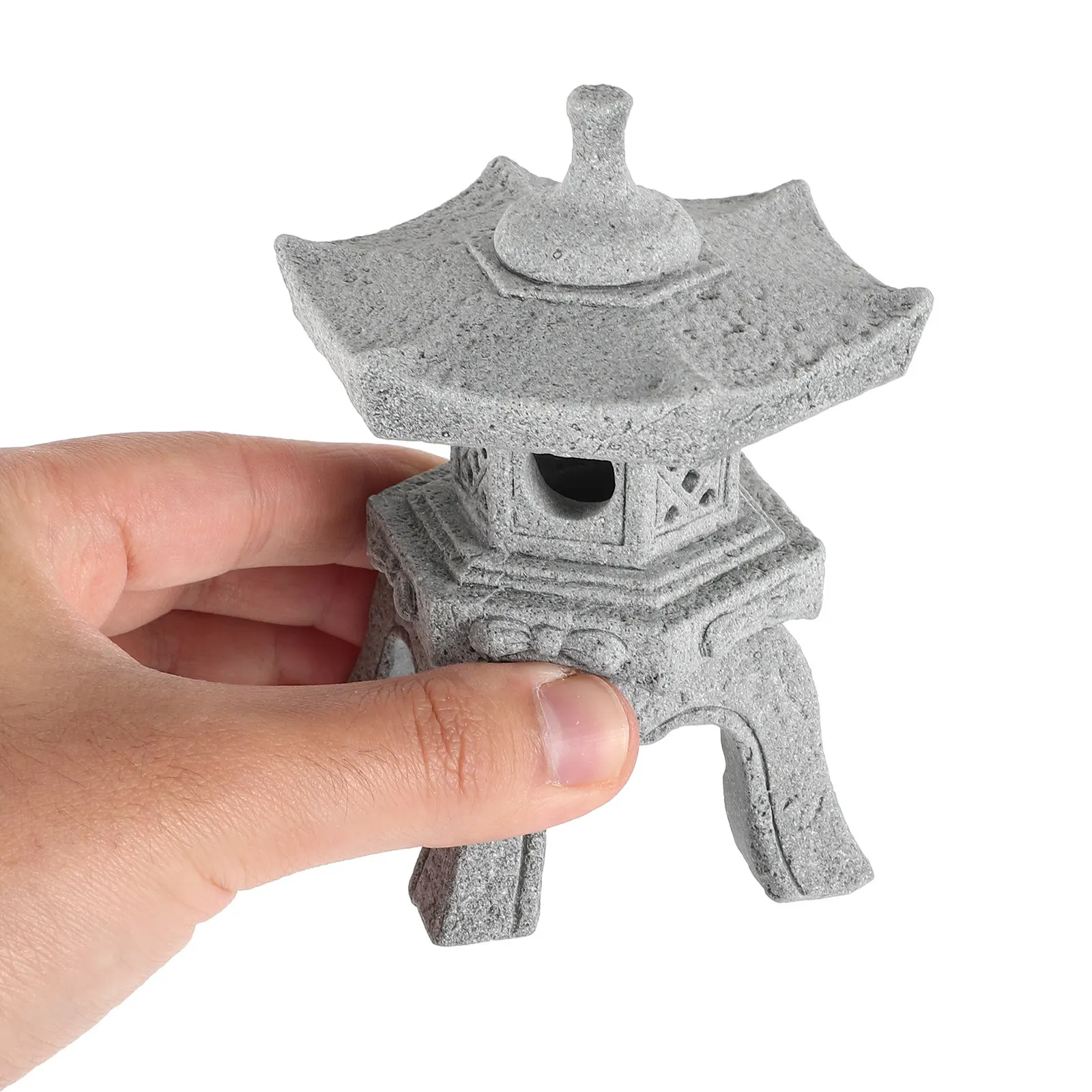 Japanese Miniature Pagoda Stone Lantern Sandstone Garden Decoration Zen Outdoor Bonsai Aquarium Landscape Ornament