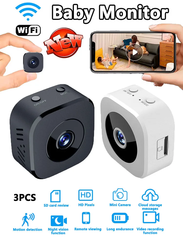Niania Elektroniczna Mini Kamera HD WiFi Bezprzewodowy Monitoring Bezpieczeństwa Zdalny Monitoring Kamery Monitorujące Nadzór Wideo Inteligentny Dom — zdjęcie 2