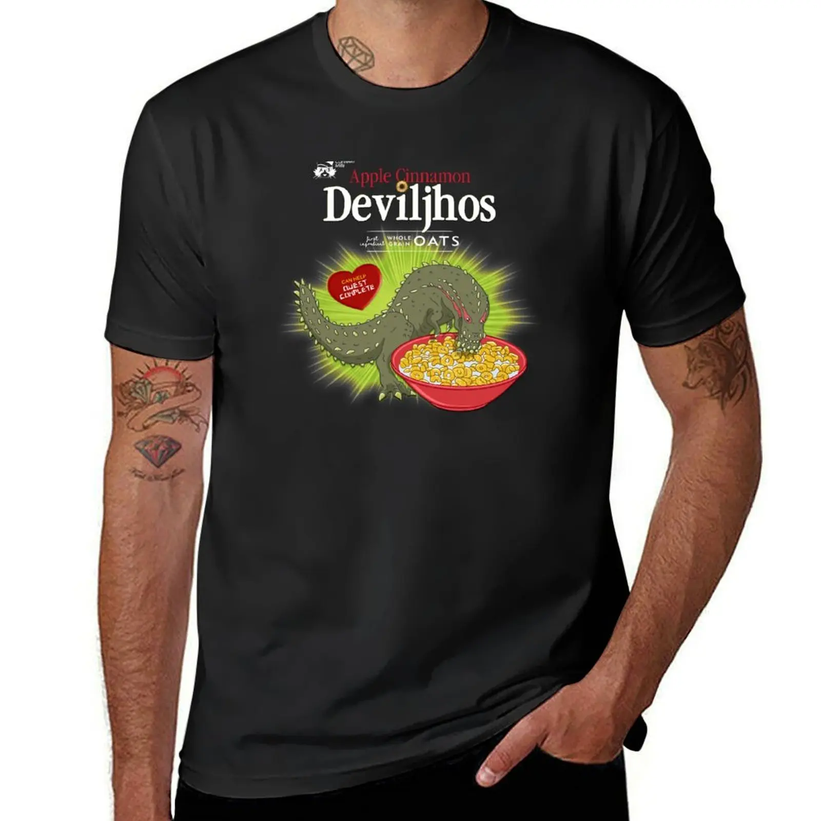 

Devilhjos Cereal T-Shirt sweat summer tops hippie clothes t shirt for men